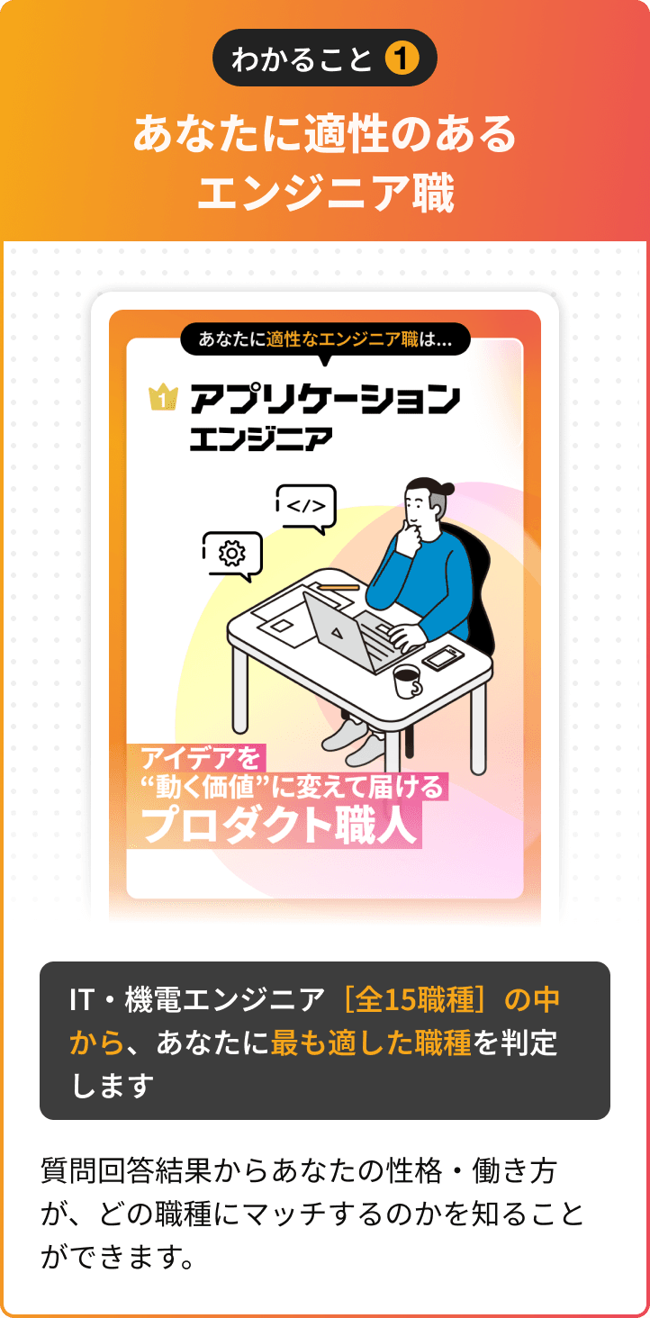 あなたに適性のあるエンジニア職を診断